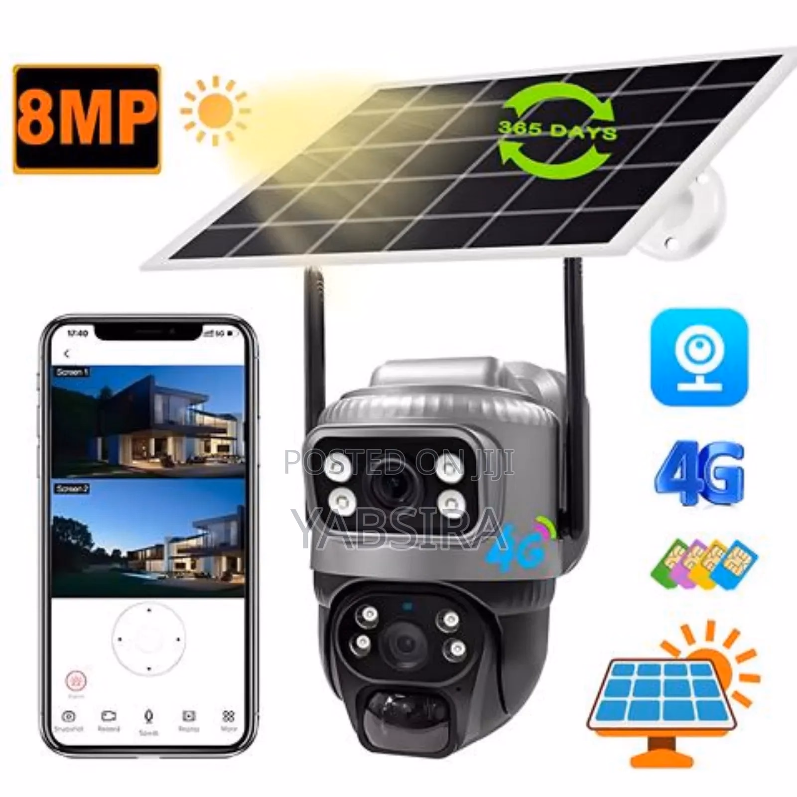 Solar Charge Security Camera /ሲም የሚቀበል photo 1